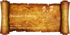 Vendel Petra névjegykártya